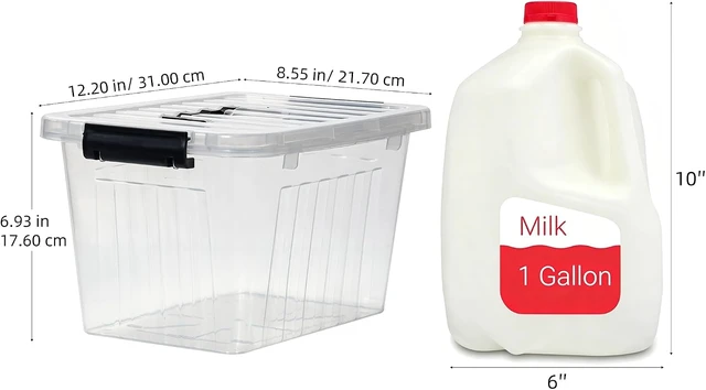 Alt view image 2 of 7 - 7 Qt Clear Plastic Storage Bins with Lids and Handle Small 6 Pack