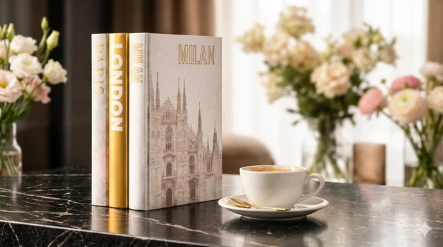 Alt view image 2 of 7 - Gold Decorative Books for Home Decor - Set of 3 Shelf Decor