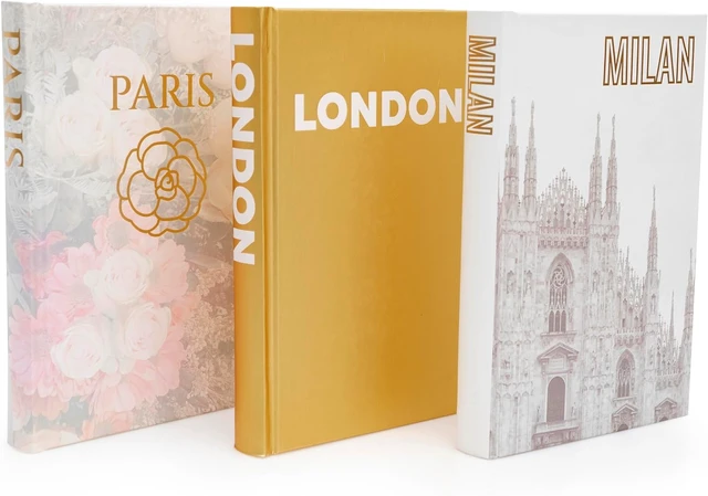 Alt view image 5 of 7 - Gold Decorative Books for Home Decor - Set of 3 Shelf Decor