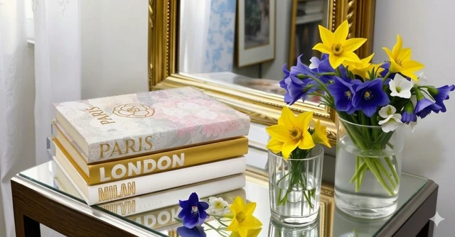 Alt view image 6 of 7 - Gold Decorative Books for Home Decor - Set of 3 Shelf Decor