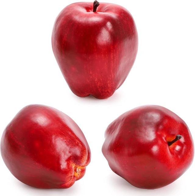 Alt view image 4 of 7 - 24 Pcs Artificial Apples, Realistic Fake Red Delicious Apples, Decorative Lifelike Faux Apples for Home Kitchen Festival Party Photography Christmas Decoration