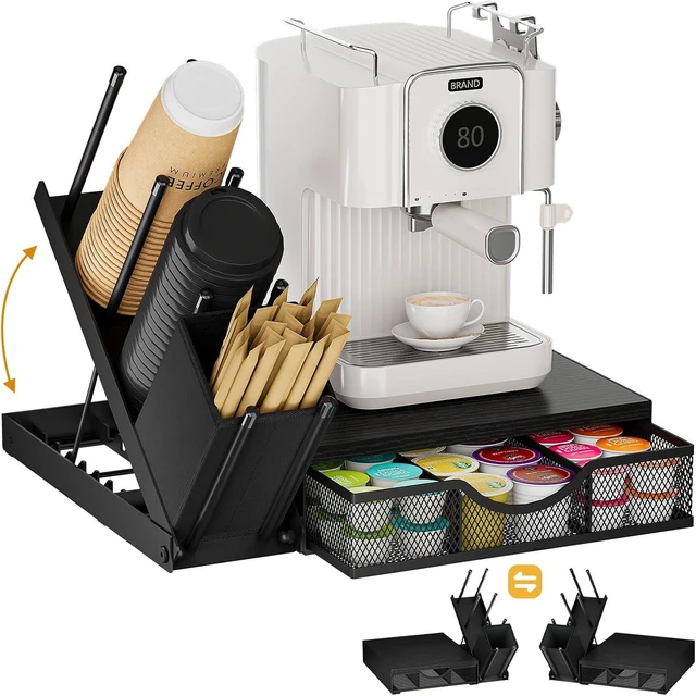 Main image of Coffee Station Organizer with Cup and Lid Holder, 28-Pod K-Cup Holder