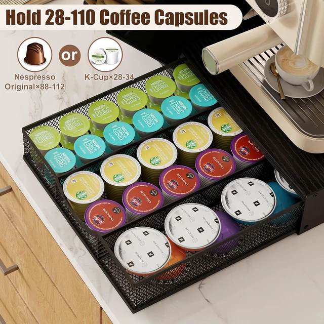 Alt view image 5 of 7 - Coffee Station Organizer with Cup and Lid Holder, 28-Pod K-Cup Holder