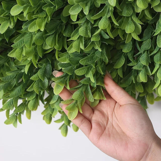 Alt view image 7 of 7 - 26"Artificial Boxwood Wreath, Large Fake Hanging Plant for Front Door Decor