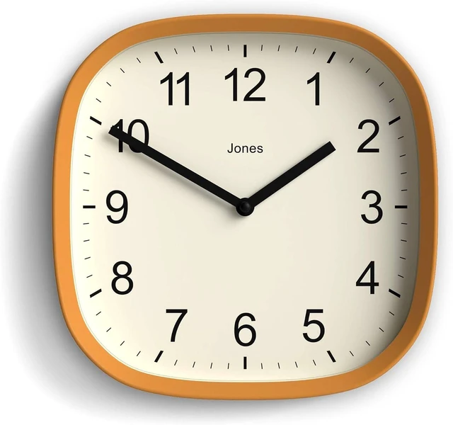 Main image of ® Sprite wall Clock | Modern Square Clock | 10" | Yellow