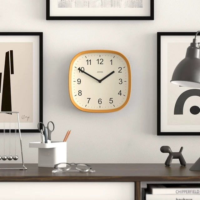 Alt view image 3 of 7 - ® Sprite wall Clock | Modern Square Clock | 10" | Yellow