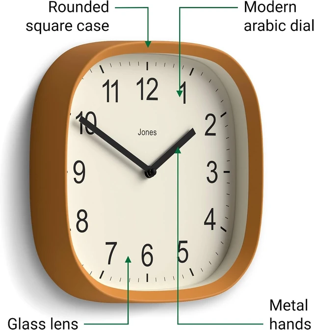 Alt view image 6 of 7 - ® Sprite wall Clock | Modern Square Clock | 10" | Yellow