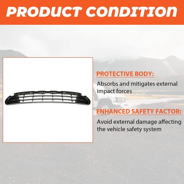 Alt view image 2 of 7 - Lower Grille Compatible with 2010-2012 Fusion Hybrid&S&SE&SEL&Sport