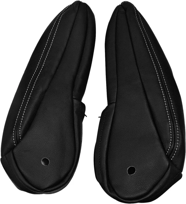 Alt view image 2 of 7 - Seat Armrest Leather Cover, Driver & Passenger Replacement Black Seat Armrest Cover Compatible with Chrysler Town & Country 2011-2016
