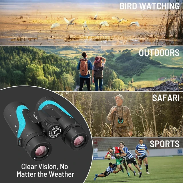 Alt view image 6 of 7 - 15x55 UHD Binoculars for Adults High Powered with Phone Adapter - Large View, BAK4 Prism, Waterproof, Lightweight for Bird Watching, Hunting, Cruise, Travel, Camping (Blue)
