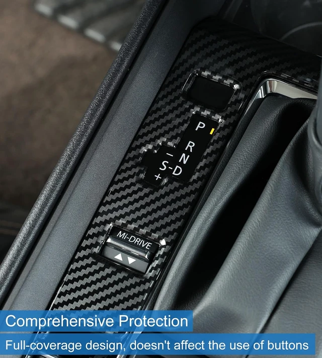 Alt view image 3 of 7 - Fit for Mazda CX50 2023 2024 2025 2026 Accessories, Carbon Fiber Gear Shift Box Panel Car Center Console Cover Gear Panel Gear Shift Knob Cover Trims Frame Protection for CX 50 Interior