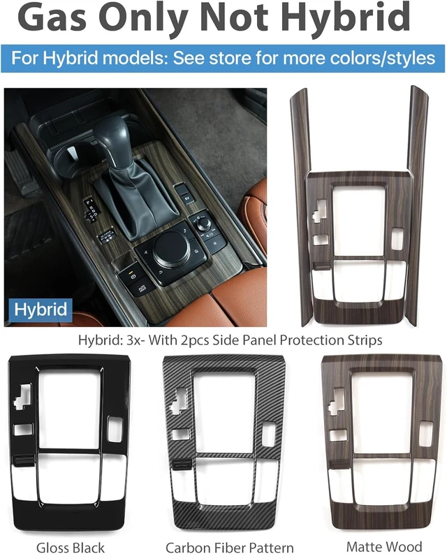 Alt view image 6 of 7 - Fit for Mazda CX50 2023 2024 2025 2026 Accessories, Carbon Fiber Gear Shift Box Panel Car Center Console Cover Gear Panel Gear Shift Knob Cover Trims Frame Protection for CX 50 Interior