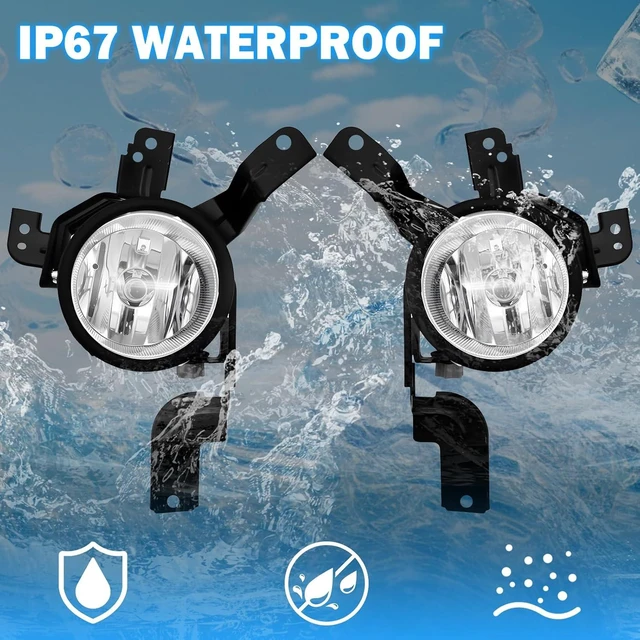 Alt view image 4 of 7 - Driving Fog Lights Lamps Compatible With 2007 2008 2009 Honda CRV Front Bumper Lamps with H11 12V 55W Halogen Bulbs & Switch and Wiring Kit (Clear Lens)
