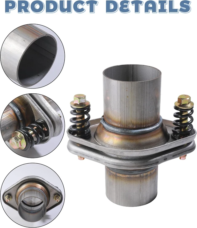 Alt view image 4 of 6 - Exhaust Flange,Car Accessories,1.75" 2" 2.25" 2.5" Exhaust Flex Spring Flanges,Exhausts Flange Spring Joint with Bolt and Gasket,Automotive Replacement,Suitable for Cars Trucks SUVs (2.5")