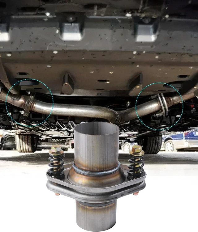 Alt view image 6 of 6 - Exhaust Flange,Car Accessories,1.75" 2" 2.25" 2.5" Exhaust Flex Spring Flanges,Exhausts Flange Spring Joint with Bolt and Gasket,Automotive Replacement,Suitable for Cars Trucks SUVs (2.5")