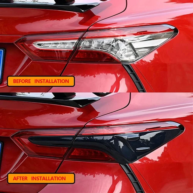 Alt view image 5 of 7 - Tail Light Lamp Cover Guard Trim 4Pcs Tail Light Frame Bezels Decoration Compatible with Toyota Camry 2024 2023 2022 2021 2020 2019 2018 Accessories
