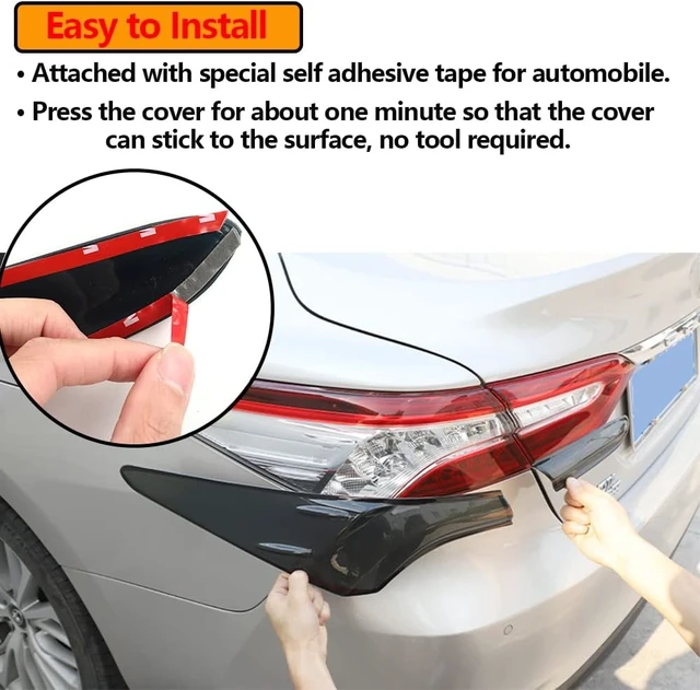 Alt view image 7 of 7 - Tail Light Lamp Cover Guard Trim 4Pcs Tail Light Frame Bezels Decoration Compatible with Toyota Camry 2024 2023 2022 2021 2020 2019 2018 Accessories