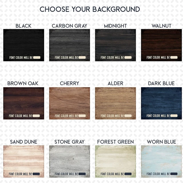 Alt view image 3 of 7 - Personalized Signs for Home, Custom Sign with Any Text, 3 Sizes - 12 Background Options & 8 Fonts - Customizable Sign 14X11