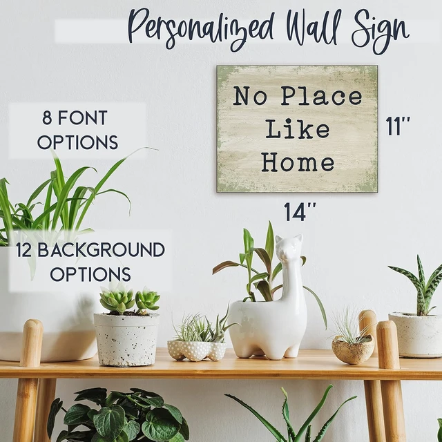 Alt view image 7 of 7 - Personalized Signs for Home, Custom Sign with Any Text, 3 Sizes - 12 Background Options & 8 Fonts - Customizable Sign 14X11