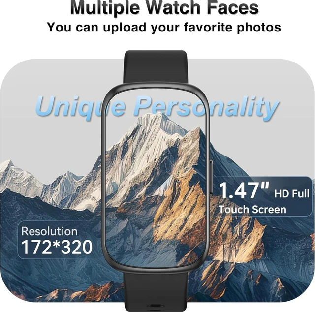 Alt view image 6 of 7 - Fitness Tracker, Smart Watches for Women Men with 24/7 Heart Rate/Blood Pressure/Blood Oxygen Monitor, Sleep Tracker, Calories&Step Counter, IP68 Waterproof Health Activity Trackers for Android&iPhone
