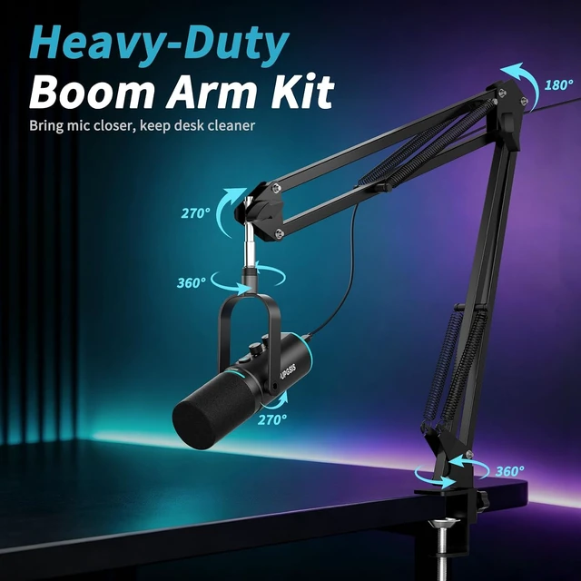 Alt view image 7 of 7 - PUPGSIS XLR/USB Dynamic Podcast Microphone for Streaming/Recording/Gaming