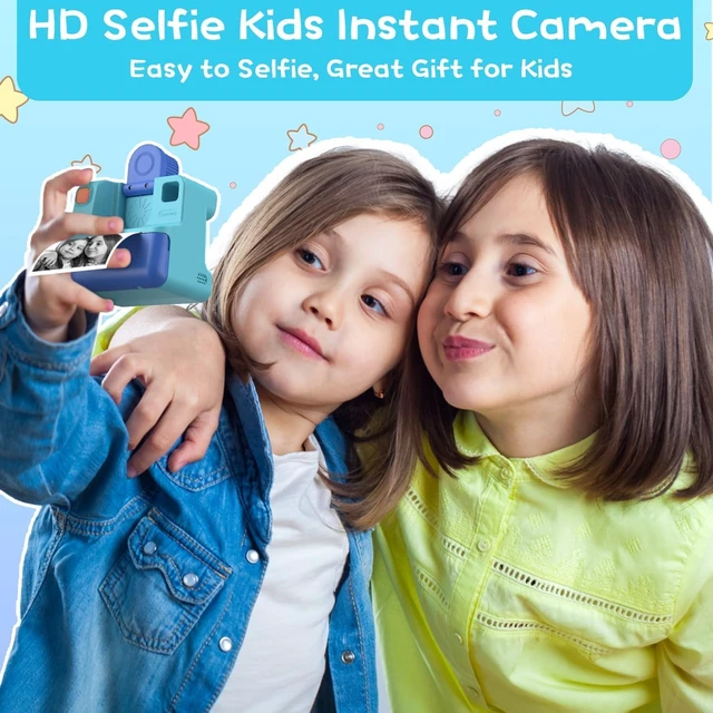 Alt view image 3 of 6 - Kids Camera Instant Print, Christmas Birthday Gifts for Girl Boys 3-12 Years Old, FHD Selfie Digital Video Cameras Toddler 3 Rolls Print Paper & 32G Card (Blue)