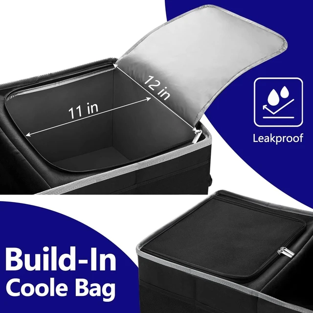 Alt view image 2 of 7 - Trunk Organizer and Storage with Built-In Insulated Leak Proof Cooler Bag