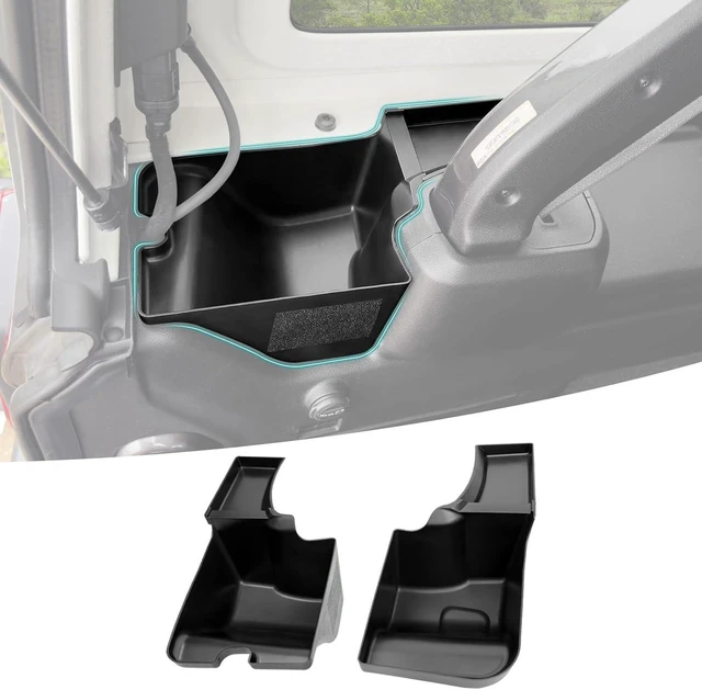 Main image of Rear Trunk Organizer Tray Compatible with 2024 2025 Jeep Wangler JL JLU 4XE Rubicon Sahara 4 Door, Wheel Well Storage Box Cargo Organizer Accessories for Jeep Wangler JL (Left + Right)
