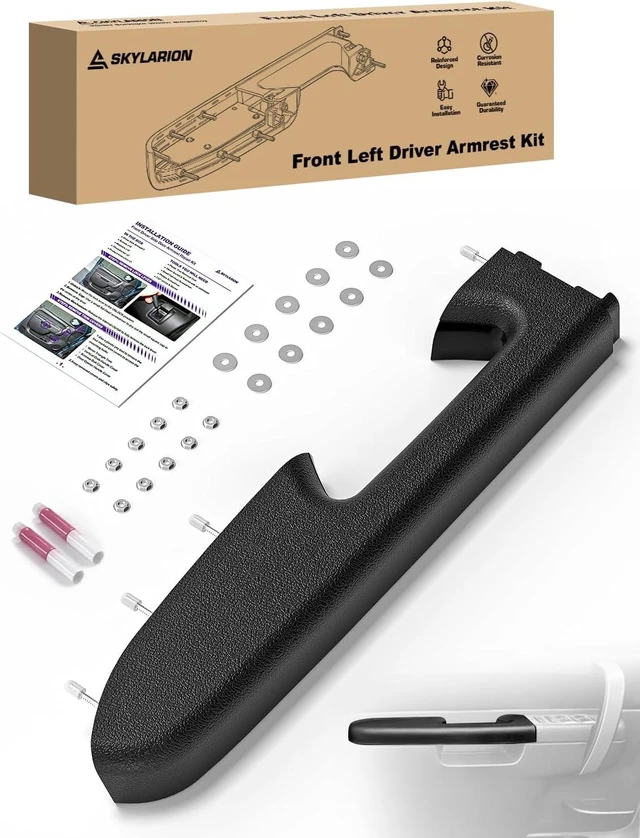 Main image of Door Panel Armrest for Chevy Silverado GMC Sierra 2010-2014 Black