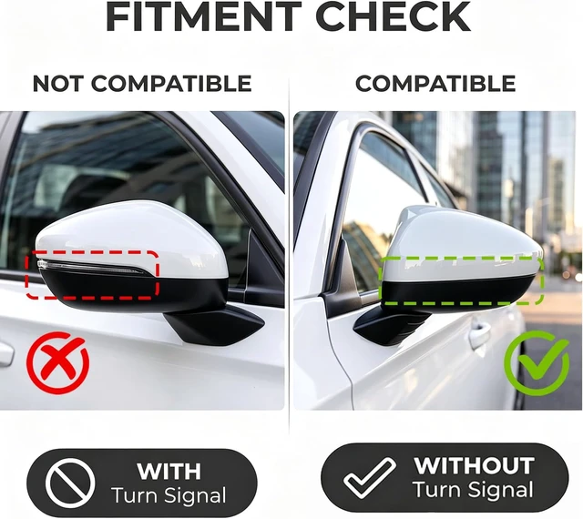 Alt view image 2 of 7 - Side Rearview Mirror Covers Cap Compatible with 11th gen Honda Civic 2026 2025 2024 2023 2022 LX EX Sport Si Sedan, LX EX-L Sport Hatchback Without Turn Signal Model (Carbon Fiber)