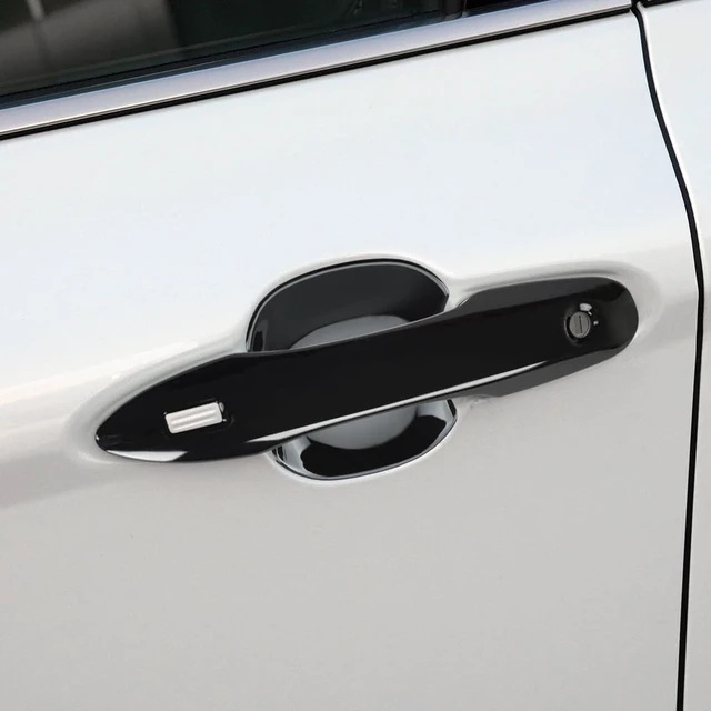 Alt view image 5 of 7 - Car Door Handle Covers Door Bowl Cover Compatible for 2018-2023 2024 2025 Toyota Camry Accessories Door Handle ProtectorsTrim with Auto 2 Lock Sensors Holes Glossy Black