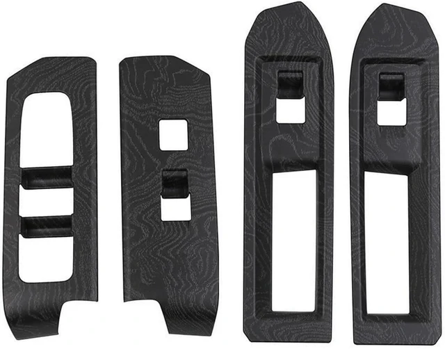 Main image of Window Lift Panel Cover for Toyota Tacoma 2024 2025 2026 Interior Accessories (NOT Fit 4-Runner) Center Console ABS Door Handle Switch Decor Trim Black Wood
