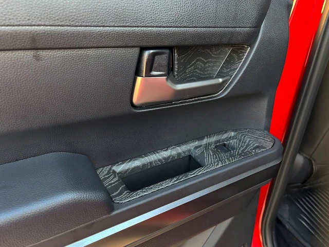 Alt view image 6 of 7 - Window Lift Panel Cover for Toyota Tacoma 2024 2025 2026 Interior Accessories (NOT Fit 4-Runner) Center Console ABS Door Handle Switch Decor Trim Black Wood