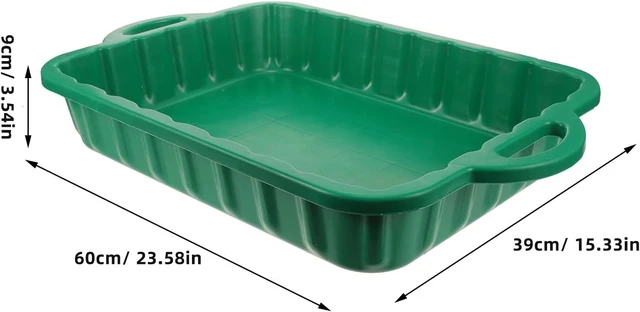 Alt view image 2 of 7 - 23.5" Oil Drain Pan for Car, Heavy Oil Change Collector Pan Leakproof
