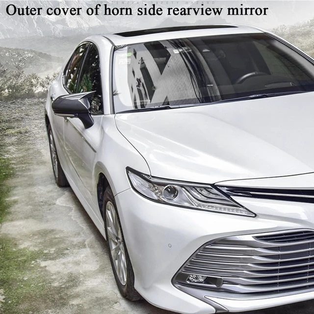 Alt view image 5 of 7 - Door Side Mirror Cover for Toyota Camry 2018 2019 2020 2021 2022 2023 2024 2025 2026 Outer Cover of Horn Side Rearview Mirror Cover Accessories Decoration Cover Trims ABS Plastic 2PCS (Black)