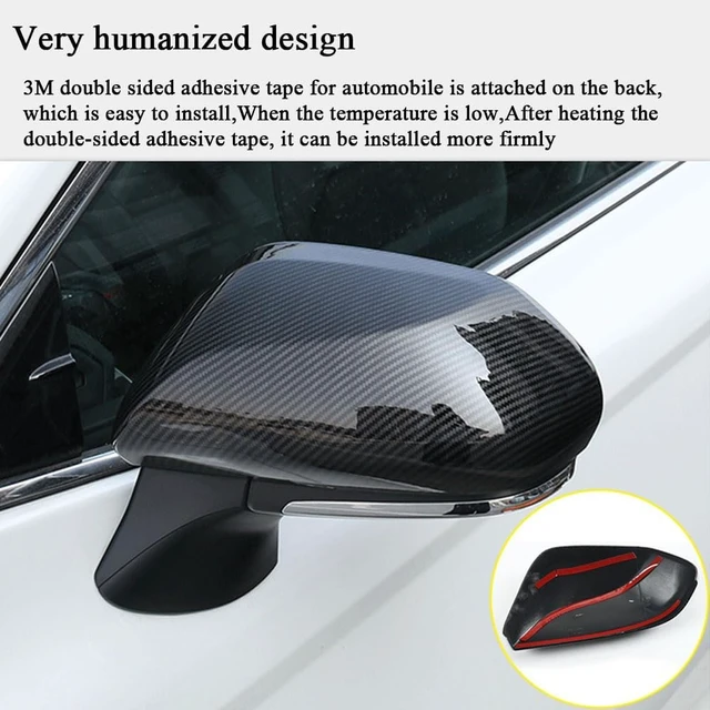 Alt view image 6 of 7 - Door Side Mirror Cover for Toyota Camry 2018 2019 2020 2021 2022 2023 2024 2025 2026 Outer Cover of Horn Side Rearview Mirror Cover Accessories Decoration Cover Trims ABS Plastic 2PCS (Black)