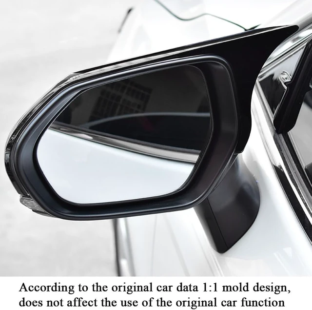 Alt view image 7 of 7 - Door Side Mirror Cover for Toyota Camry 2018 2019 2020 2021 2022 2023 2024 2025 2026 Outer Cover of Horn Side Rearview Mirror Cover Accessories Decoration Cover Trims ABS Plastic 2PCS (Black)