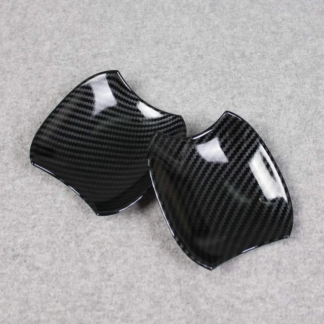 Alt view image 3 of 7 - Fit for Toyota RAV4 2019 2020 2021 2022 2023 2024 2025 Door Bowl Handle Cover Trims (Carbon Fiber Black)