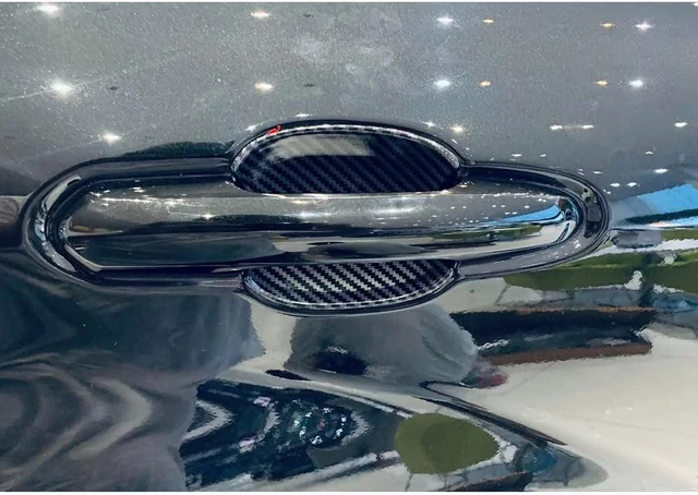 Alt view image 7 of 7 - Fit for Toyota RAV4 2019 2020 2021 2022 2023 2024 2025 Door Bowl Handle Cover Trims (Carbon Fiber Black)