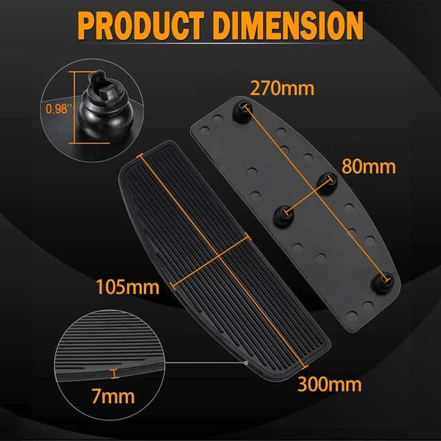 Alt view image 3 of 7 - Front Footboard Rubber Insert Rider Footboard Floorboard Foot Peg Footrest Pad Compatible for Harley Touring Softail Road King Electra Glide 1986-Later