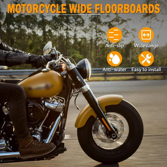 Alt view image 4 of 7 - Front Footboard Rubber Insert Rider Footboard Floorboard Foot Peg Footrest Pad Compatible for Harley Touring Softail Road King Electra Glide 1986-Later
