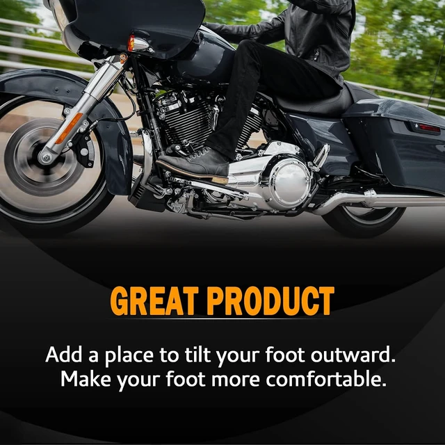 Alt view image 5 of 7 - Front Footboard Rubber Insert Rider Footboard Floorboard Foot Peg Footrest Pad Compatible for Harley Touring Softail Road King Electra Glide 1986-Later