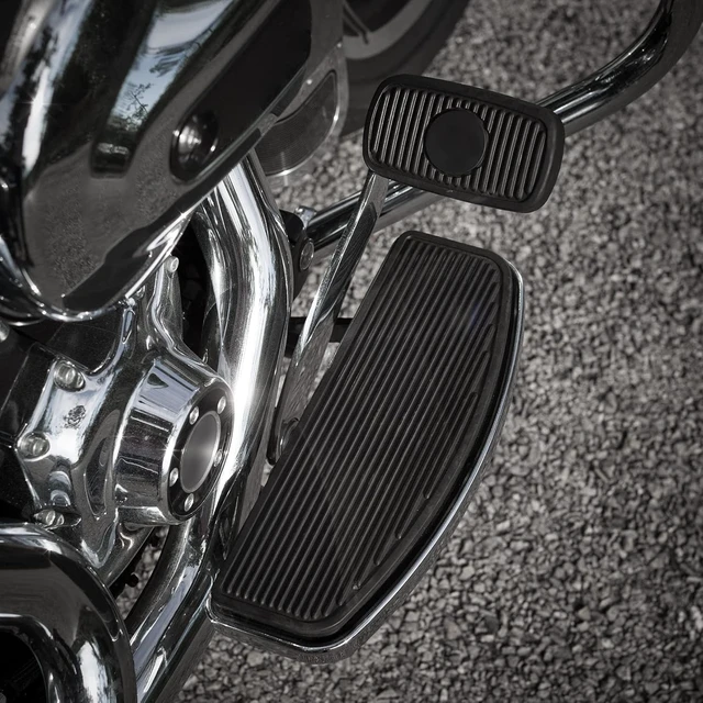 Alt view image 7 of 7 - Front Footboard Rubber Insert Rider Footboard Floorboard Foot Peg Footrest Pad Compatible for Harley Touring Softail Road King Electra Glide 1986-Later