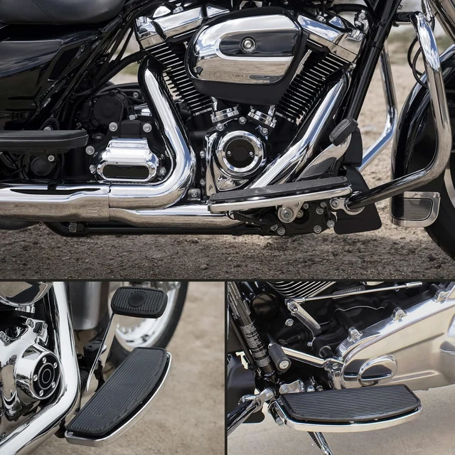 Alt view image 6 of 7 - Front Footboard Rubber Insert Rider Footboard Floorboard Foot Peg Footrest Pad Compatible for Harley Touring Softail Road King Electra Glide 1986-Later