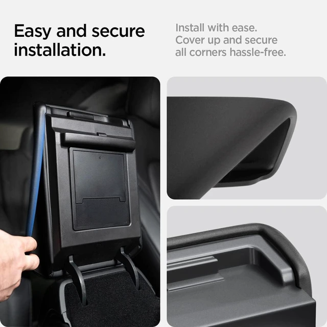 Alt view image 7 of 7 - Center Console Armrest Cover for Legacy Tesla Model Y & 3 - Black