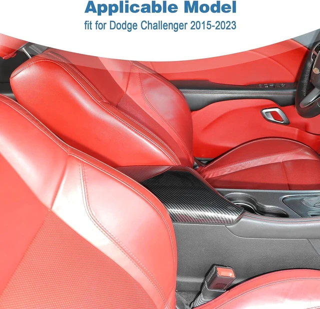 Alt view image 3 of 7 - Center Console Lid Armrest Cover Trim for Dodge Challenger 2015-2023