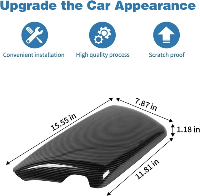 Alt view image 4 of 7 - Center Console Lid Armrest Cover Trim for Dodge Challenger 2015-2023
