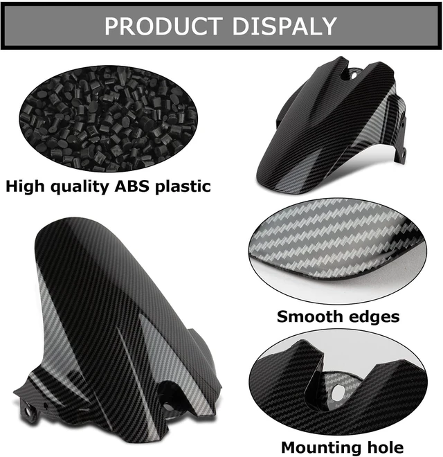 Alt view image 4 of 6 - Rear Fender Mudguard for GSXR 600 750 2006-2010 Carbon Fiber