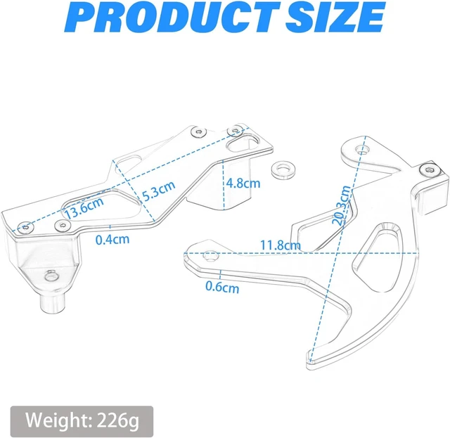 Alt view image 2 of 7 - YZ125 Rear Brake Disc Guard & Caliper Guard Compatible with YZ125 YZ250 2006-2025,YZ250F YZ450F 06-24,YZ250X YZ125X 2017-2025,YZ 250FX 2015-2025,YZ450FX 2016-2025 Sprocket Cover Chain Protector (Blue)