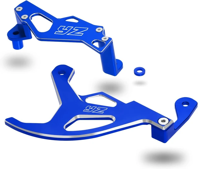 Alt view image 6 of 7 - YZ125 Rear Brake Disc Guard & Caliper Guard Compatible with YZ125 YZ250 2006-2025,YZ250F YZ450F 06-24,YZ250X YZ125X 2017-2025,YZ 250FX 2015-2025,YZ450FX 2016-2025 Sprocket Cover Chain Protector (Blue)
